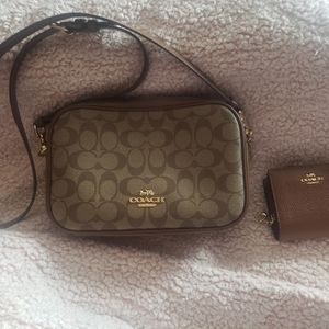 Couch crossbody purse and wallet